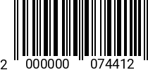 Штрихкод Винт 12х 30 DIN 912 A2 полн. р. 2000000074412