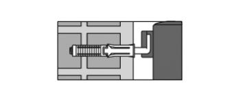 Дюбель с крюком, для крепления бойлеров (нейлон) EM/C