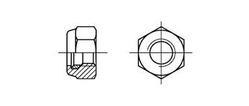 Гайка самоконтрящаяся с нейлоновым кольцом высокая