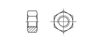 Гайка шестигранная с мелким шагом резьбы