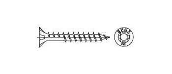 саморезы SPAX для сборки деревянных конструкций с потайной головкой желтопассив. TORX (Германия)