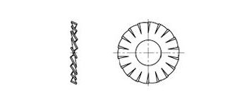 Шайба стопорная с наружными зубцами, нержавеющая A2