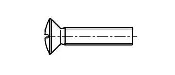 Винт с полупотайной головкой и крестообразным шлицем DIN 966