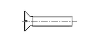 Винт с потайной головкой прямой шлиц